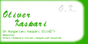 oliver kaspari business card